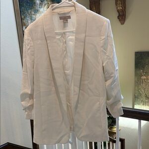 H&M White Open-Front Women's Blazer